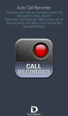 Auto Call Recorder pro android App screenshot 1